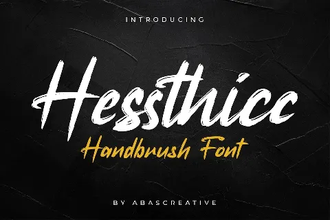 Hessthicc Handbrush Script font