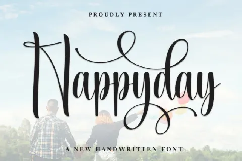 Happyday Calligraphy font