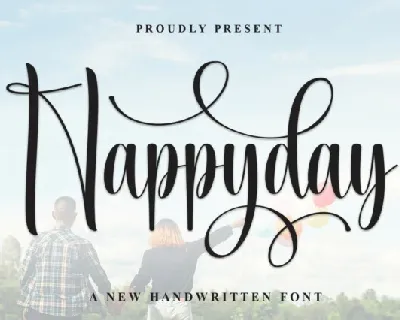 Happyday Calligraphy font