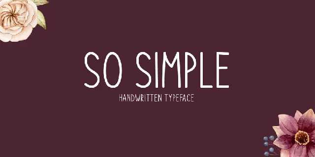 So Simple font