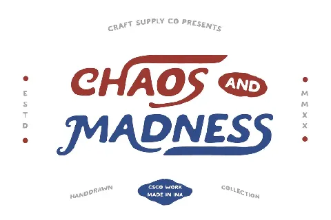 Chaos And Madness Free font