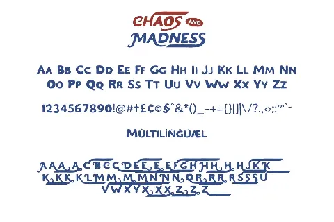 Chaos And Madness Free font