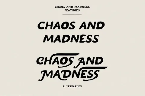 Chaos And Madness Free font