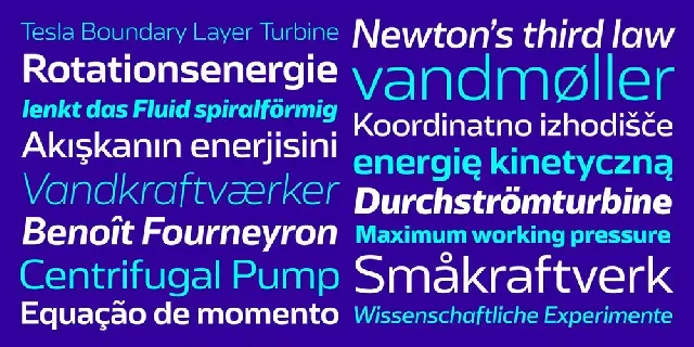 Turbine Family font
