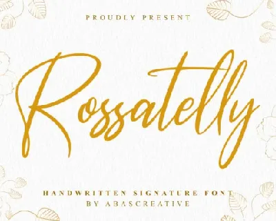 Rossatelly Handwritten font