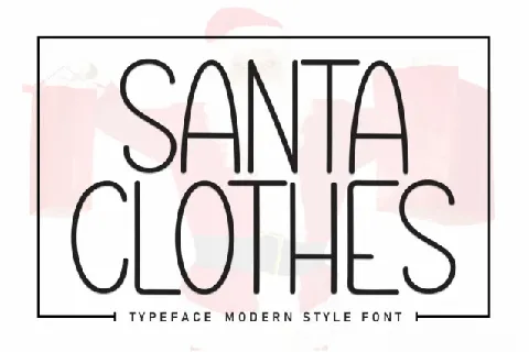 Santa Clothes Display font
