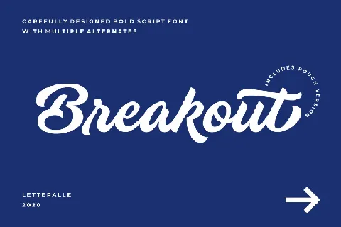 Breakout Script font