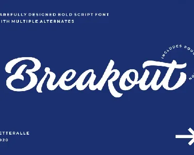 Breakout Script font