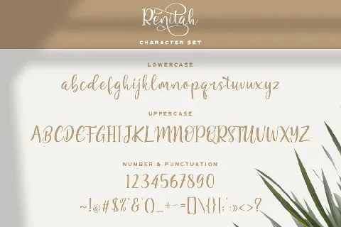 Renitah Lovely Calligraphy font
