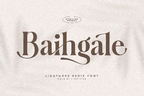 Baihgale font