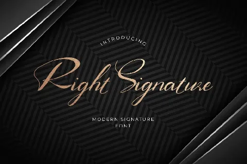 Right Signature font