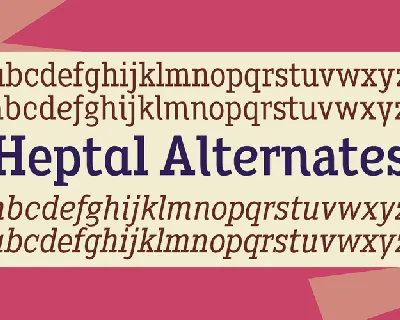 Heptal font