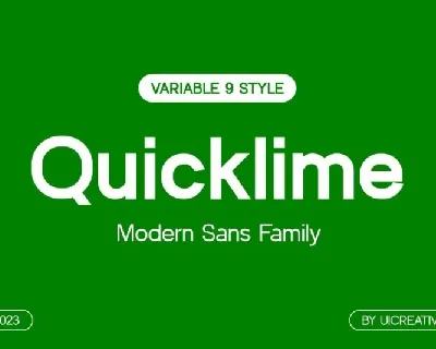 Quicklime Family font