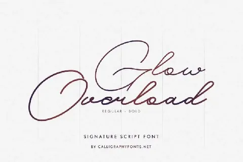 Glow Overload Signature font