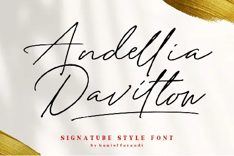 Andellia Davilton Signature font