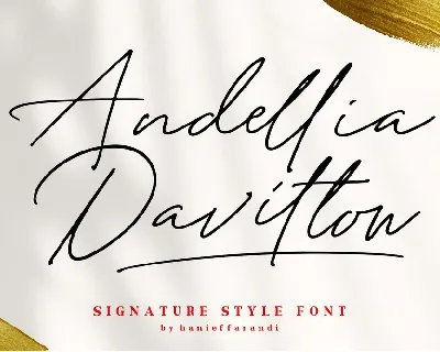 Andellia Davilton Signature font