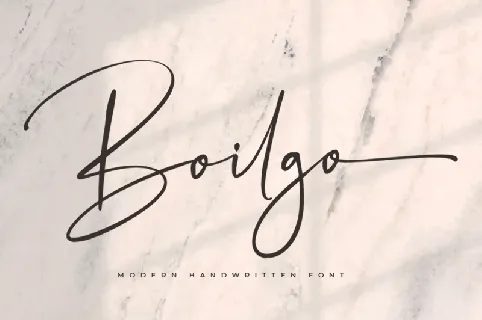 Boilgo Signature font