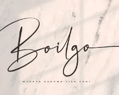 Boilgo Signature font