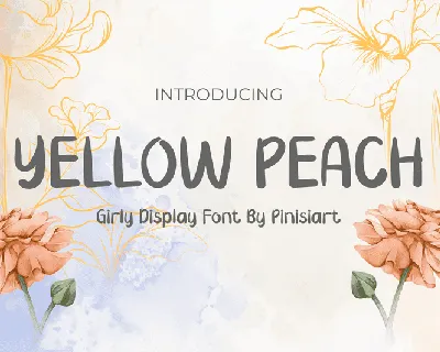 Yellow Peach font