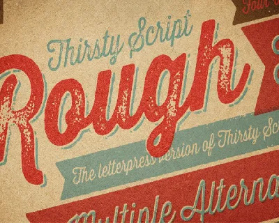 Thirsty Rough font