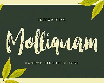 Molliquam Brush font