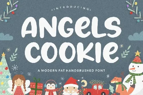 Angels Cookie Modern Fat Handbrushed font