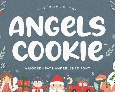 Angels Cookie Modern Fat Handbrushed font
