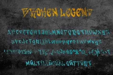 Broken Legend font