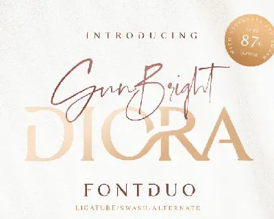 Diora Sunbright Duo font