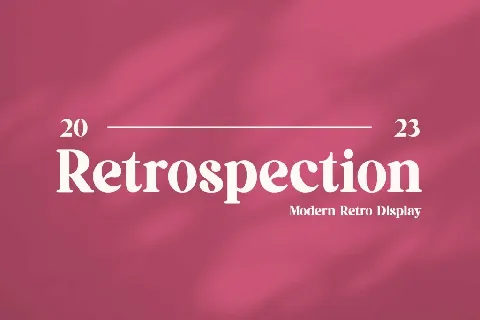 Retrospection font