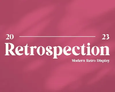 Retrospection font