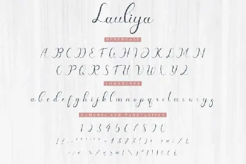 Lauliya Calligraphy font