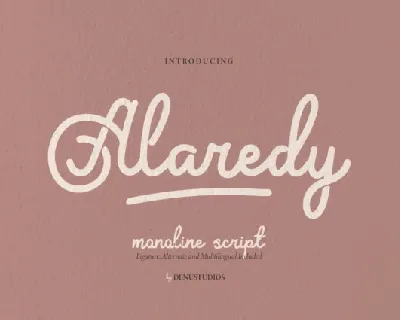 Alaredy Script font