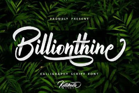 Billionthine Calligraphy font