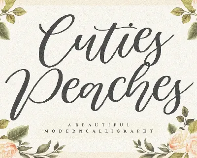 Cuties Peaches font
