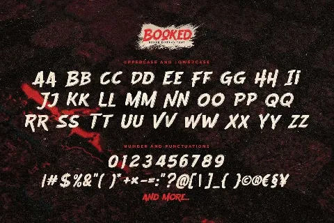 Booked font