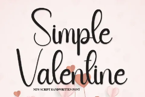 Simple Valentine Script font