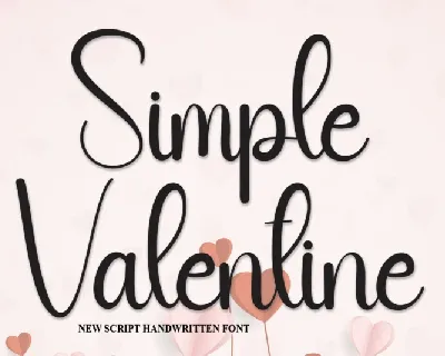 Simple Valentine Script font