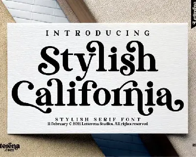 Stylish California font