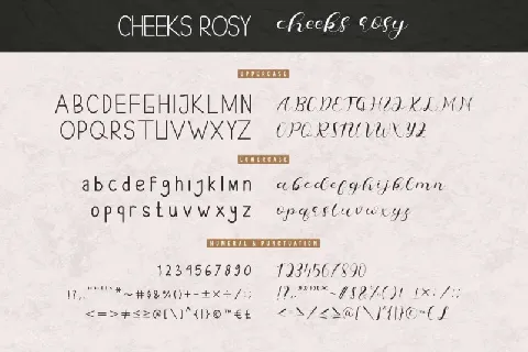Cheeks Rosy Duo font