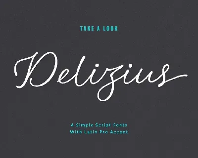 Delizius Script Free font