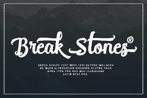 Break Stones Script Brush font