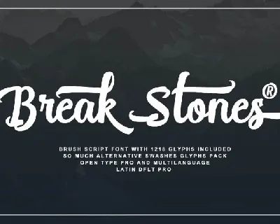 Break Stones Script Brush font