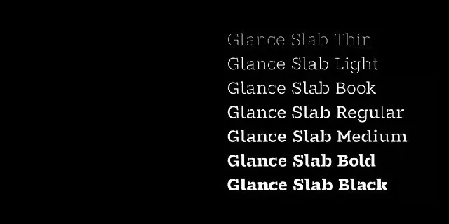 Glance Slab Family font