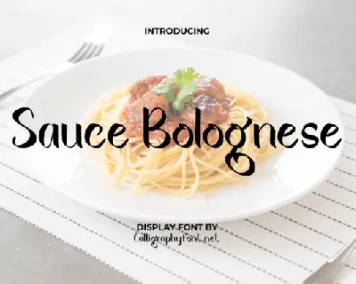 Sauce Bolognese font