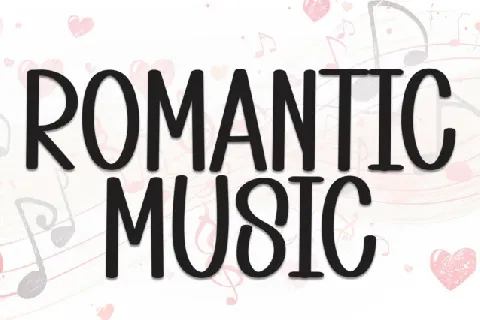 Romantic Music Display font