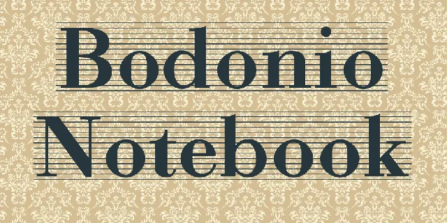 Bodonio Notebook font