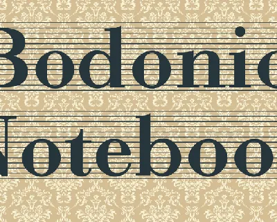 Bodonio Notebook font