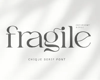 Fragile font