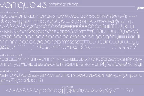 Vonique 43 Typeface font